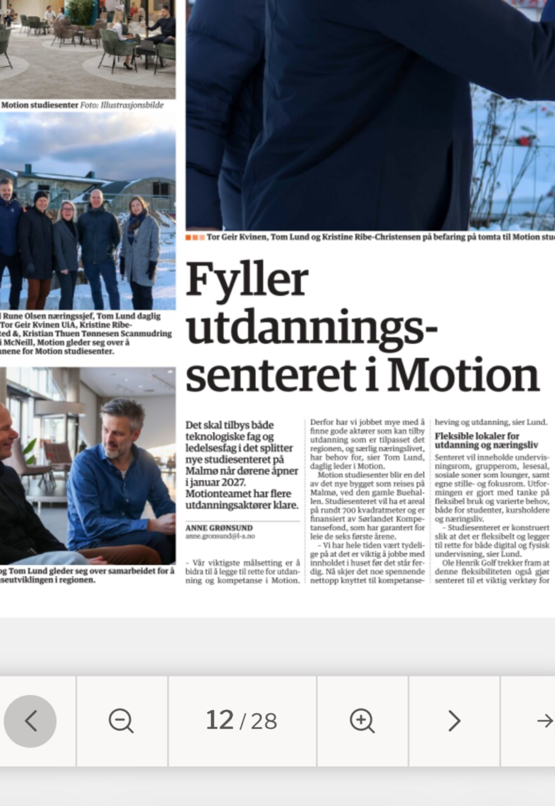 Motion Studiesenter i Lindesnes Avis